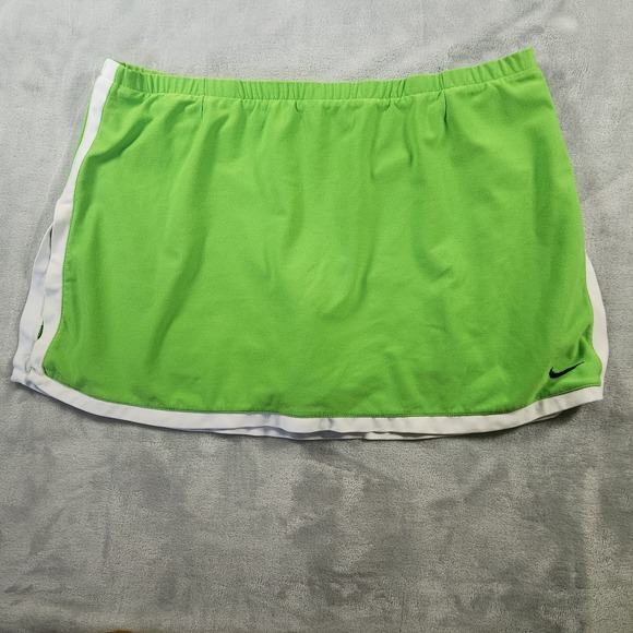 Nike Dri-FIT Skirt Womens Large Green White Athletic Tennis Golf Skort - Picture 1 of 8